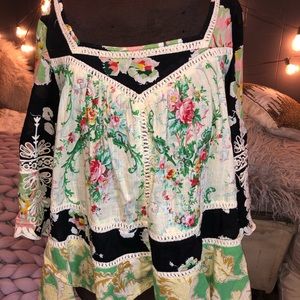 Anthropologie Floral Blouse